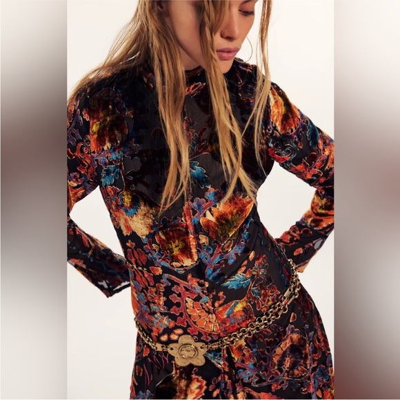 Free People Colorful Velvet Maxi - Picture 3 of 3